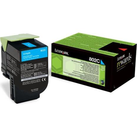 Toner εκτυπωτή  LEXMARK 802C Cyan (CX310/410/510) (Cyan)