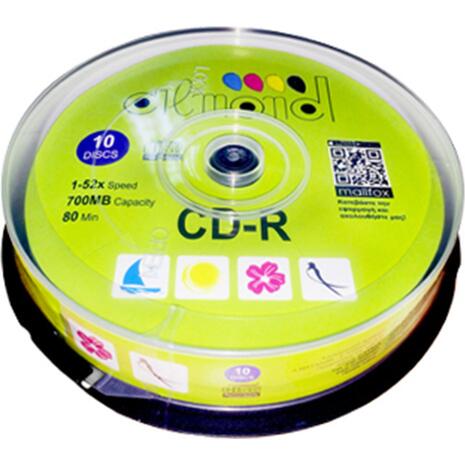 CD-R Almond 700mb 52x πομπινα (10 τεμαχίων)