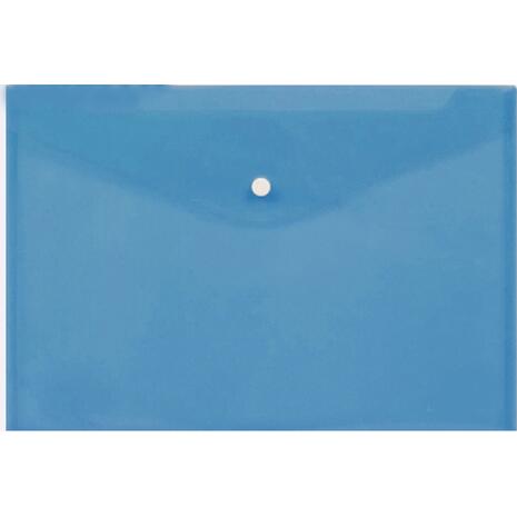 Φάκελος με κουμπί PP A4 διάφανος πλαστικός μπλε