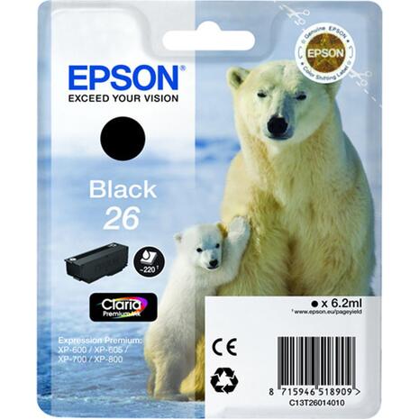 Μελάνι εκτυπωτή EPSON No26 Black T26014012 (Black)