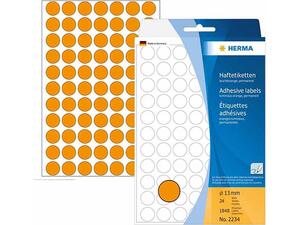 Ετικέτες HERMA αυτοκόλλητες 13mm No.2234 Orange (Πορτοκαλί)