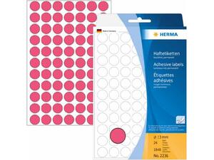 Ετικέτες HERMA αυτοκόλλητες 13mm No.2236 Ροζ (Ροζ)