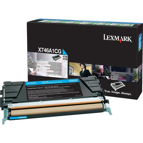 Toner εκτυπωτή  LEXMARK Cyan X746A1CG (Cyan)