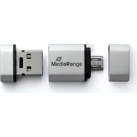 Mediarange nano flash drive 8GB USB 2.0 + micro USB Adaptor mr930