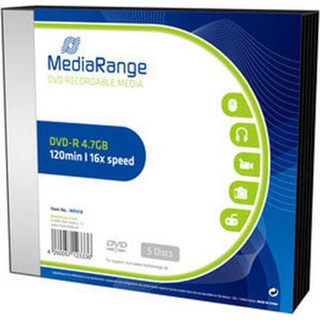 DVD-R 120΄ MediaRange 4.7GB 16x slimcase 1 τεμάχιο