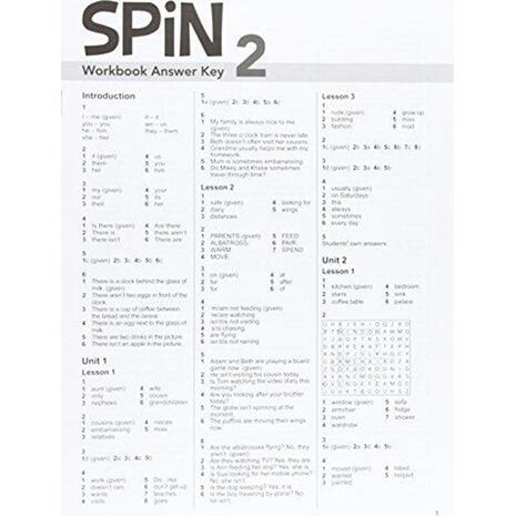 Spin 2 Workbook Answer Key