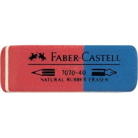 Γόμα FABER CASΤELL κόκκινη- μπλέ 187040