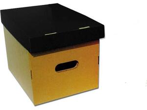 Κουτί αρχειοθέτησης κρεμαστών φακέλων χάρτινο με μαύρο καπάκι Υ25x25x34cm