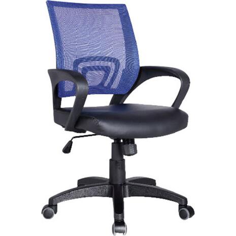 BF2101 Πολυθρόνα-Pro Γραφείου με Ανάκλιση, Μπλε Mesh - Μαύρο PU (ΕΟ254,30) (Μαύρο)