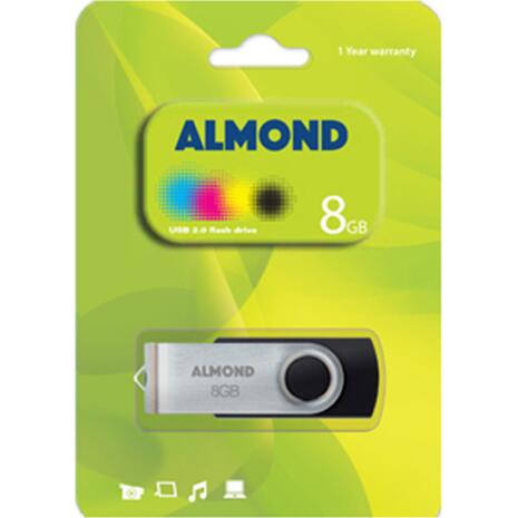 Almond flash drive 8GB USB 0.2 Twister black/silver