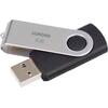 Almond flash drive 8GB USB 0.2 Twister black/silver