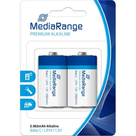 Αλκαλικές μπαταρίες MediaRange Premium C 1,5V (LR14) Συσκευασία: 2 μπαταρίες
