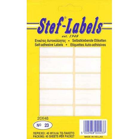 Ετικέτες Stef Labels αυτοκόλλητες No23 48x20mm
