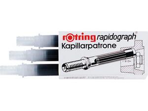 Αμπούλες ραπιδογράφου Rotring Μαύρες (3 τεμάχια)