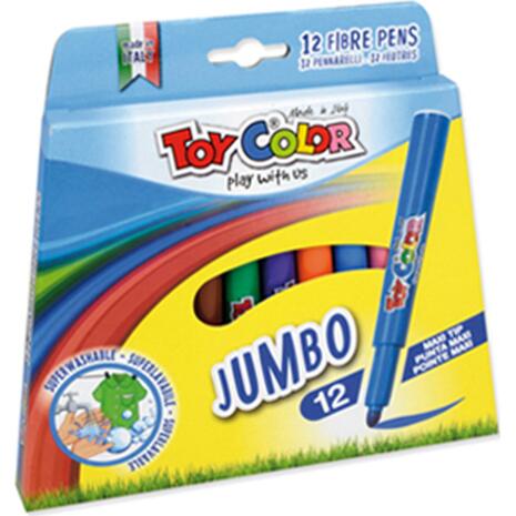 Μαρκαδόροι ζωγραφικής Toy Color Jumbo  (12 τεμάχια)