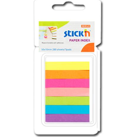 Χαρτάκια αυτοκόλλητα σελιδοδείκτες Stick'n 50x10mm (Διάφορα χρώματα)