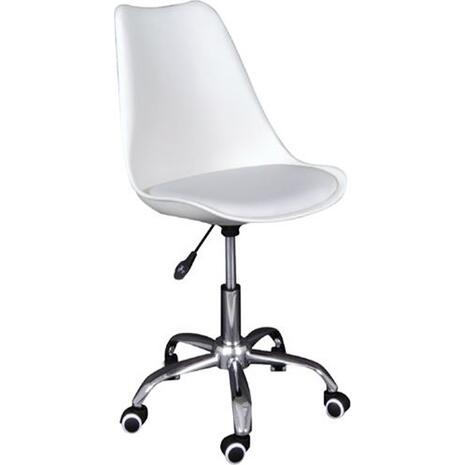 Καρέκλα γραφείου Martin PP/PU Ασπρο [Ε-00017937] ΕΟ201,2 48x55x79/89cm (1 τεμάχιο) (Λευκό)