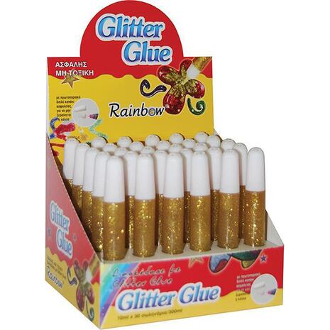 Κόλλα υγρή Rainbow Glitter Glue 10ml Χρυσό