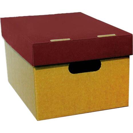 Κουτί αρχειοθέτησης από χαρτόνι Next με καπάκι μπορντό Α4 23x32x18cm