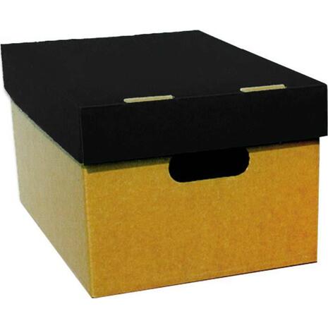 Κουτί αρχειοθέτησης από χαρτόνι Next με καπάκι μαύρο Α4 23x32x18cm