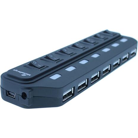 USB Hub MediaRange 7-Θύρες Usb 2.0 Μαύρο MRCS504