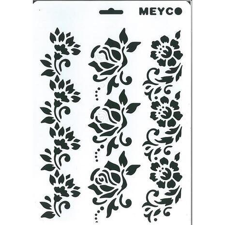 Στένσιλ Meyco A4 πολυπροπυλένιου Τριαντάφυλλα
