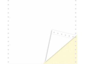 Μηχανογραφικό χαρτί  8 x 9.5 διπλό λευκό - κίτρινο αυτογραφικό
