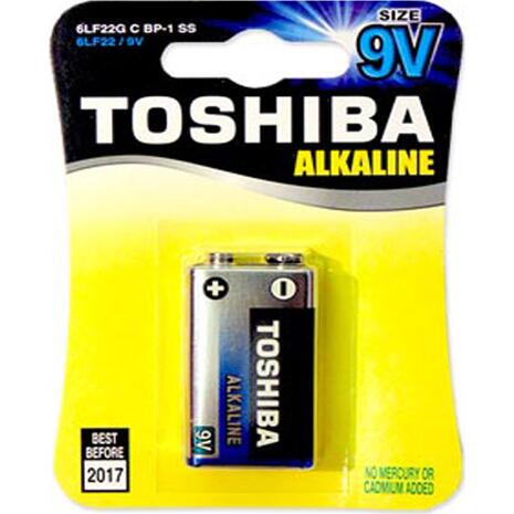 Αλκαλική μπαταρία Toshiba 9V Alkaline πλακέ 6LF22G