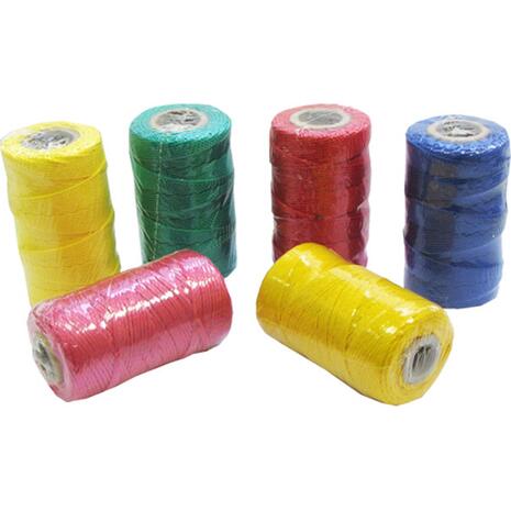 Σπάγγος πλαστικός 100 γραμμαρίων σε διάφορα χρώματα
