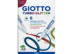 Μαρκαδόροι ζωγραφικής GIOTTO TURBO GLITTER (πακέτο 8 τεμαχίων)