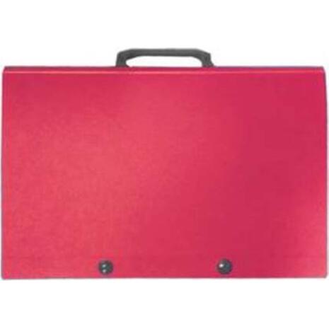 Τσάντα σχεδίου πλαστική 27x38x4 cm με κουμπί κόκκινη