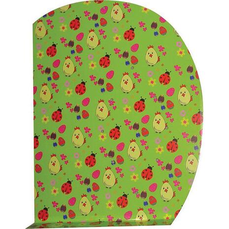 Βάση για δώρο και κουτί λαμπάδας  "πασχαλίτσες σε πράσινο φόντο " 35x50cm (Διάφορα χρώματα)