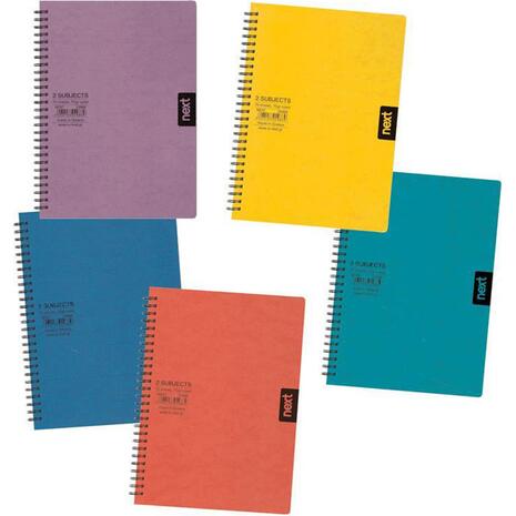 Τετράδιο σπιράλ Next Πρεσπάν 2 Θεμάτων 17x25cm 140 σελίδες σε διάφορα χρώματα (Διάφορα χρώματα)