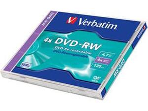 DVD-RW VERBATIM 4.7GB 4Χ Με Θήκη Slim (1610-02)