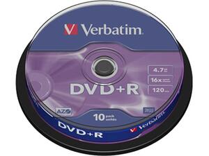 DVD-R Verbatim 4.7GB 16x πομπίνα (10 τεμαχίων)