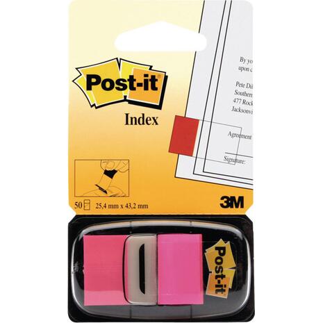 Σελιδοδείκτες POST IT 3M 25.4x43.2mm ροζ 50 φύλλων (Ροζ)