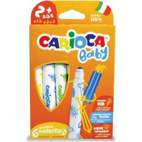 Μαρκαδόροι ζωγραφικής CARIOCA Baby Valorous Marker (6 τεμάχια)