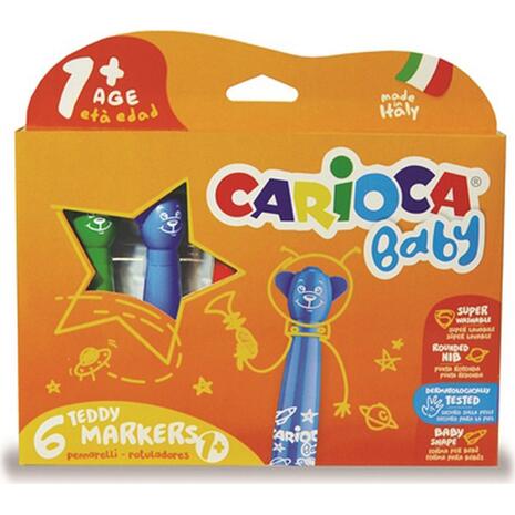 Μαρκαδόροι ζωγραφικής CARIOCA Teddy Baby  (6 τεμάχια)