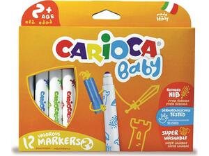 Μαρκαδόροι ζωγραφικής CARIOCA Baby Valorous Marker (12 τεμάχια)