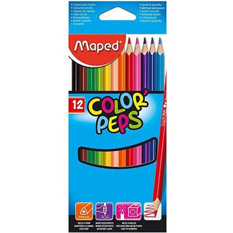 Ξυλομπογιές MAPED Color' Peps πακέτο 12 τεμαχίων