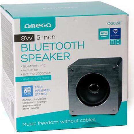 Ηχείο Bluetooth OMEGA 5" 8W Aluminium