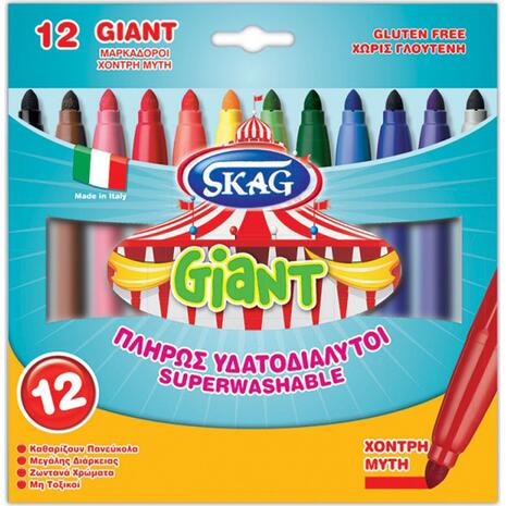 Μαρκαδόροι SKAG Giant Superwashable (συσκευασία 12 τεμαχίων)