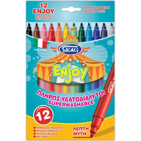 Μαρκαδόροι SKAG Enjoy Superwashable (συσκευασία 12 τεμαχίων)