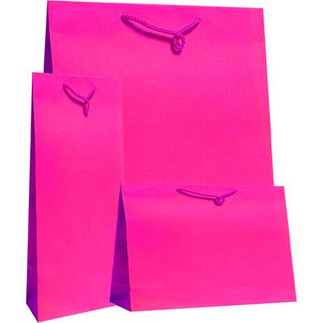 Χάρτινη σακούλα δώρου 11x7x4cm φούξια (23285-14) (Ροζ)