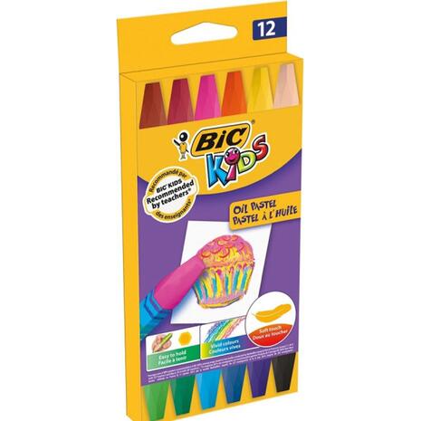 Λαδοπαστέλ BIC Kids (συσκευασία 12 τεμαχίων) (Διάφορα χρώματα)