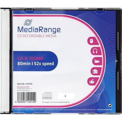 CD-R 80΄ Media Range 700mb 52x slimcase 1 τεμάχιο