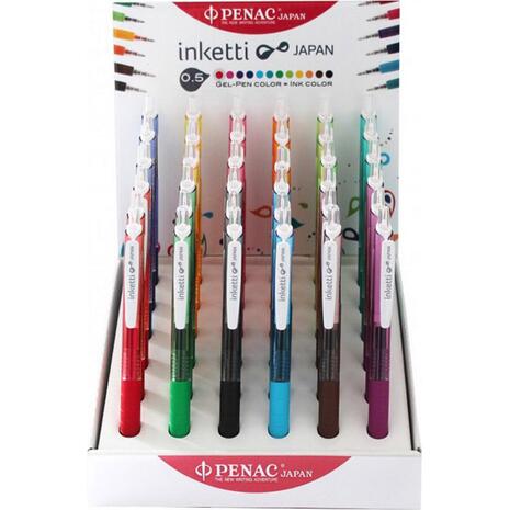 Στυλό Gel PENAC Inketti 0.5mm σε διάφορα χρώματα στο σώμα και στην γραφή (Διάφορα χρώματα)