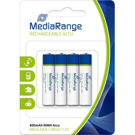 Επαναφορτιζόμενες μπαταρίες MediaRange τύπου AAA 1.2V συσκευασία 4 τεμαχίων