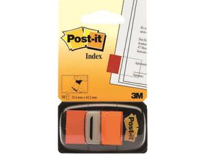 Σελιδοδείκτες POST IT 3M 25.4X43.2mm πορτοκαλί 50 φύλλων (Πορτοκαλί)