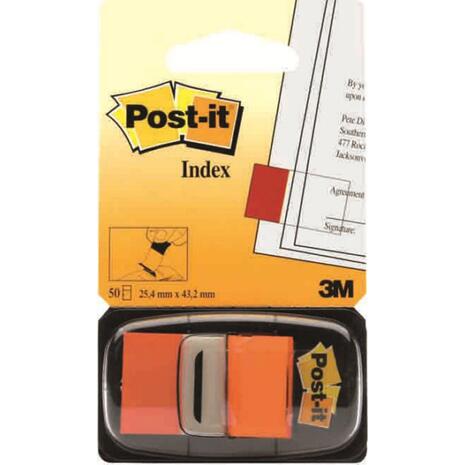 Σελιδοδείκτες POST IT 3M 25.4X43.2mm πορτοκαλί 50 φύλλων (Πορτοκαλί)